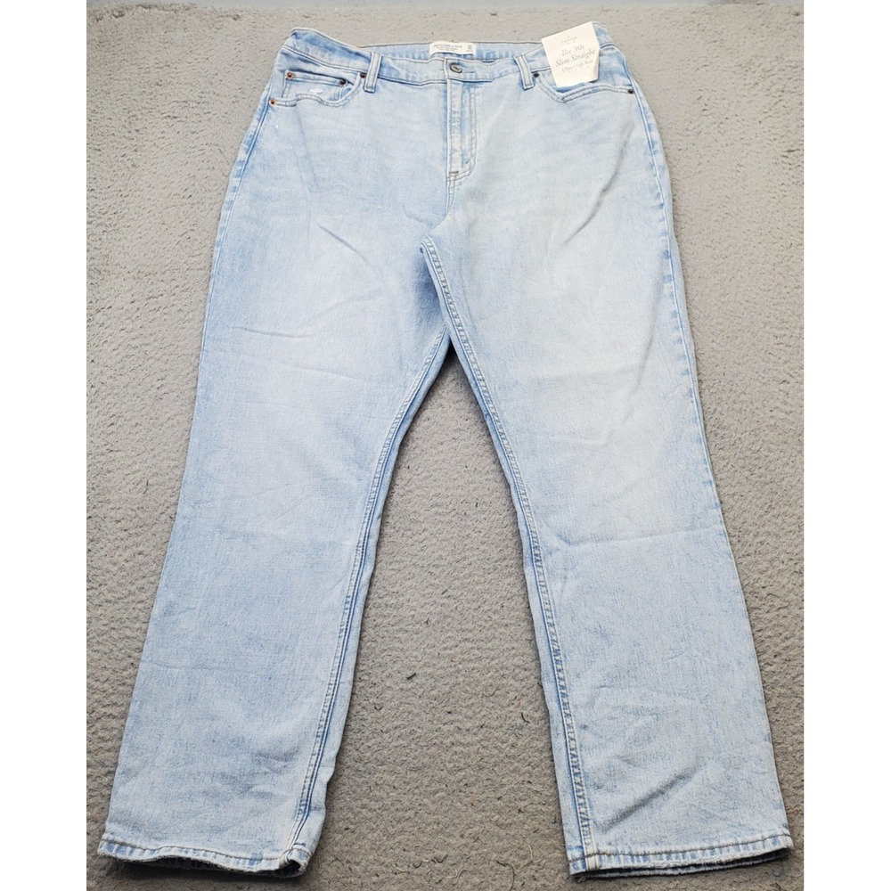 Abercrombie & Fitch Jeans Womens 33/16S Blue Denim 90s Straight Ultra High Rise